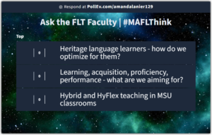 Ask the Faculty poll screenshot