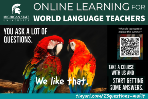 Ask questions post with curious parrots