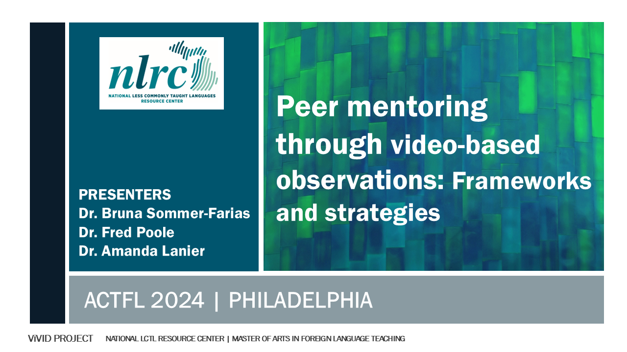ViVID Peer Mentoring – ACTFL 2024