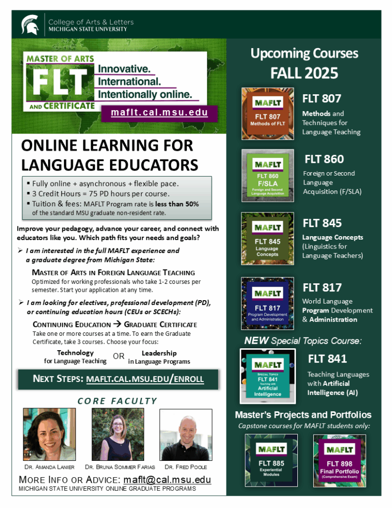 Fall 2025 Courses - FLT Curriculum