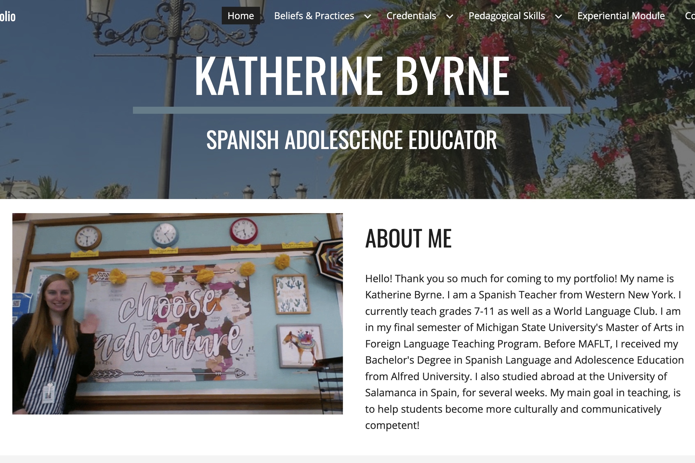 Katherine Byrne - Portfolio Screenshot