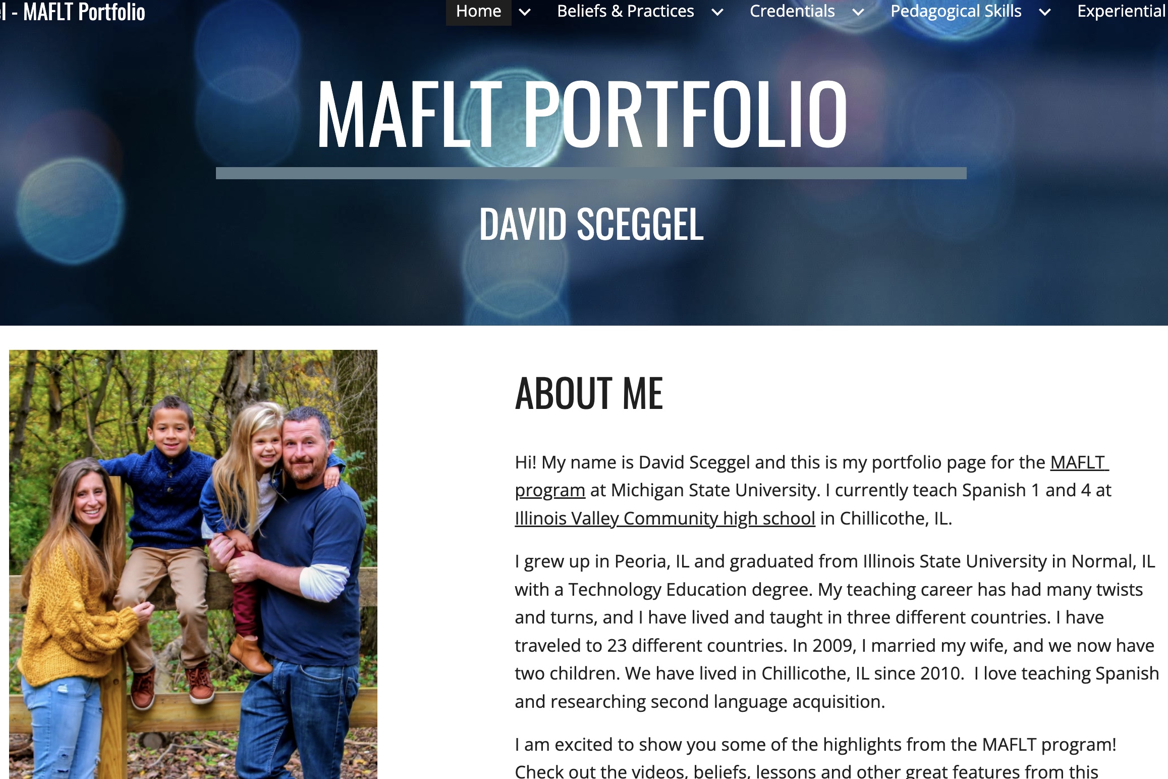 David Sceggel - Portfolio Screenshot