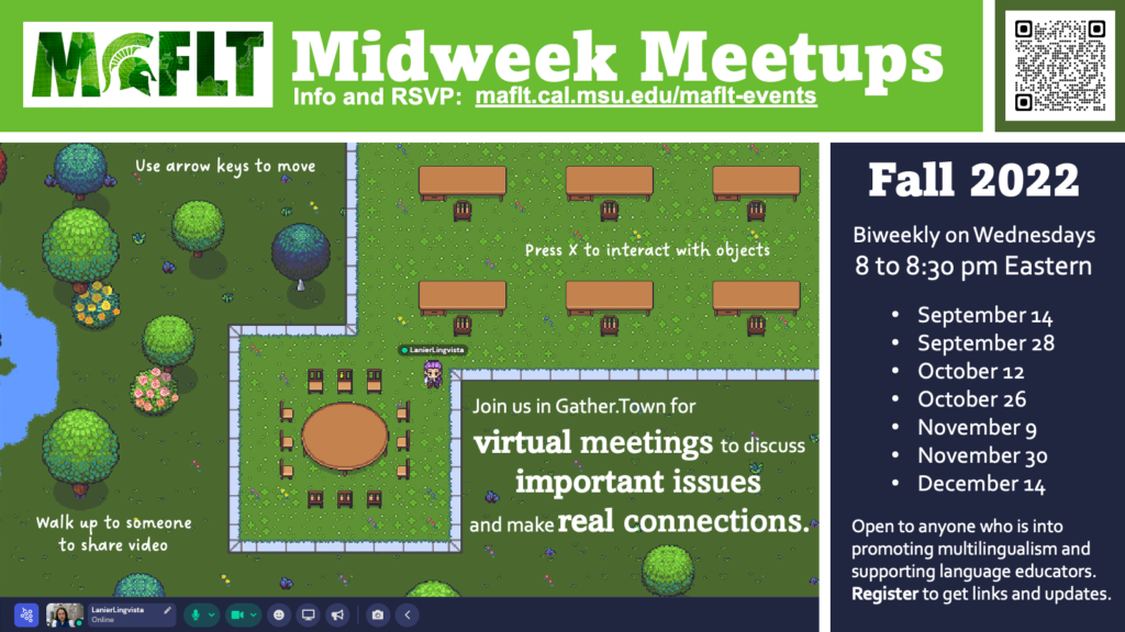 Invitation to MAFLT Midweek Meetups in Fall 2022