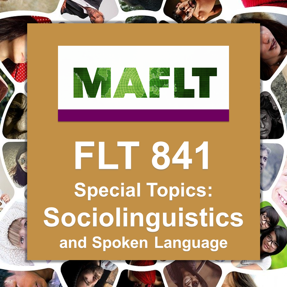 FLT 841 Topics: Sociolinguistics - course logo