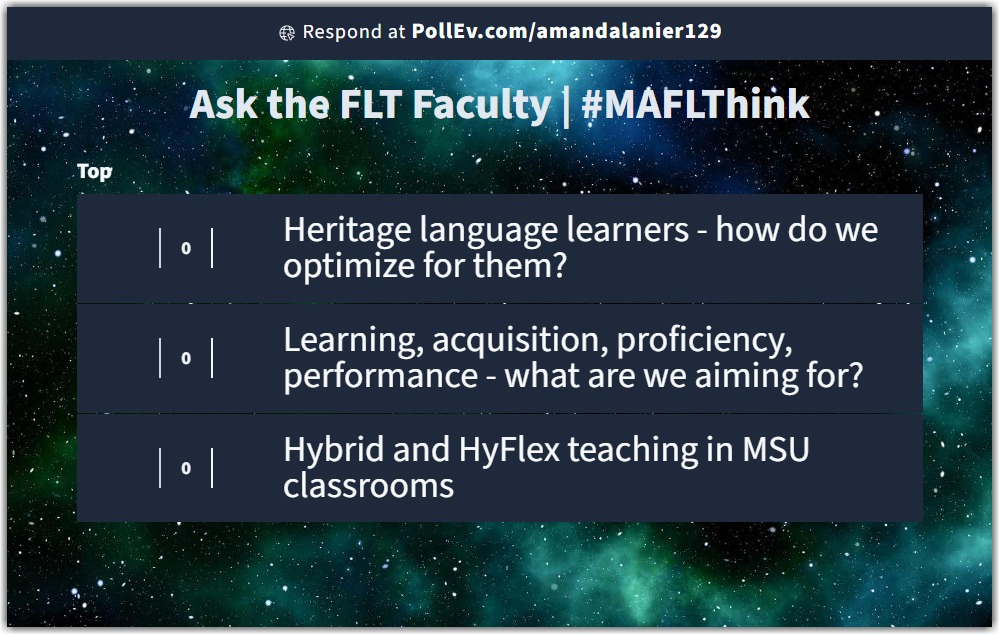 You are currently viewing Ask the MAFLT Faculty