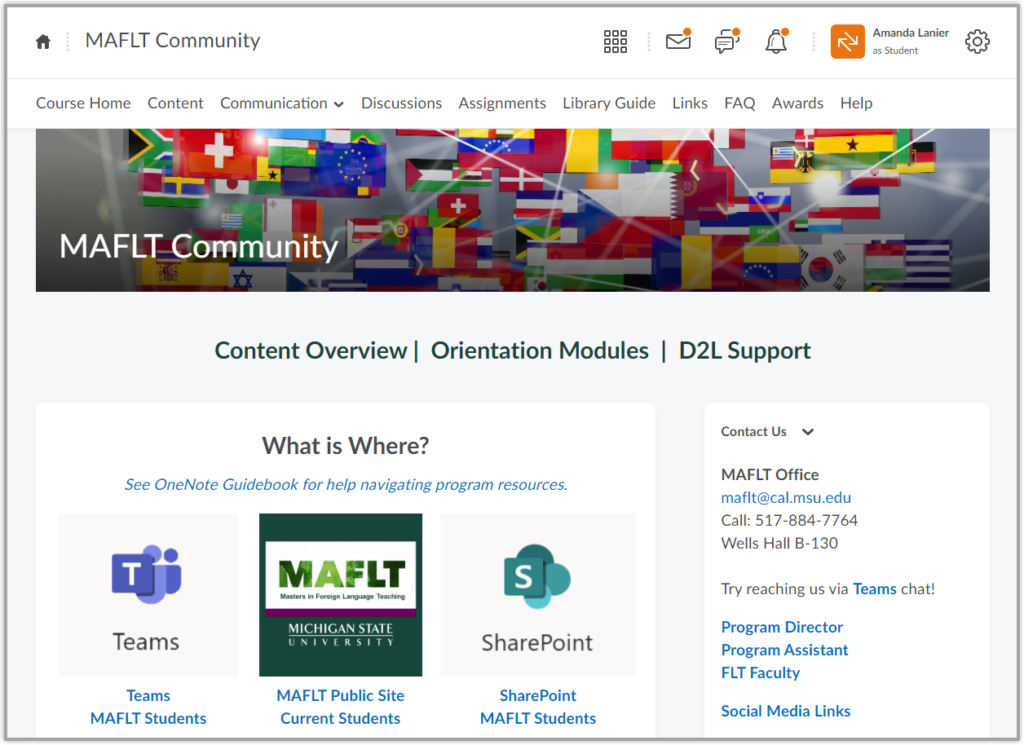 D2L MAFLT Community screenshot