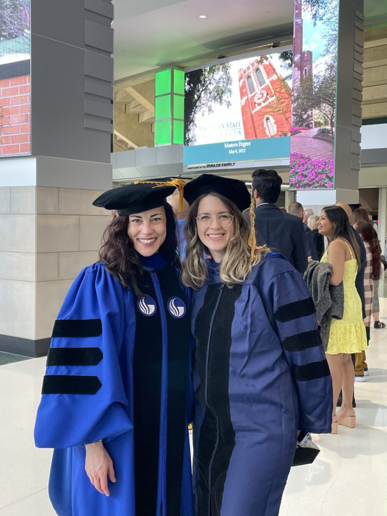 Bruna and Amanda at Graduation in Fall 2022