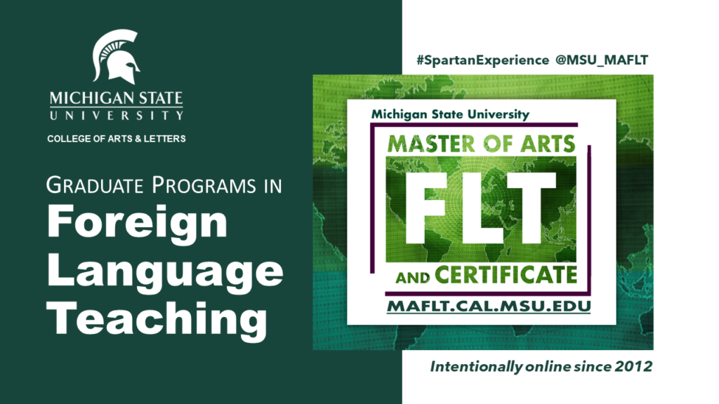 Foreign Language Teaching Online Grad Programs - green and white thumbnail image